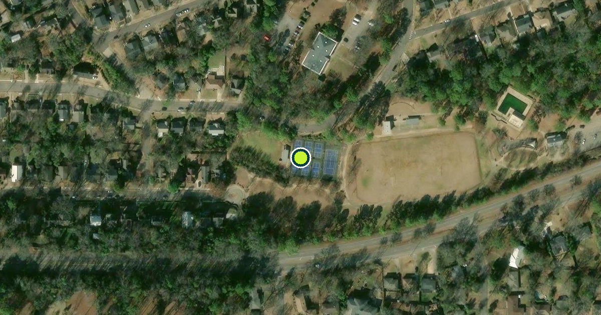 Satellite view of Birmingham Pickleball Courts
