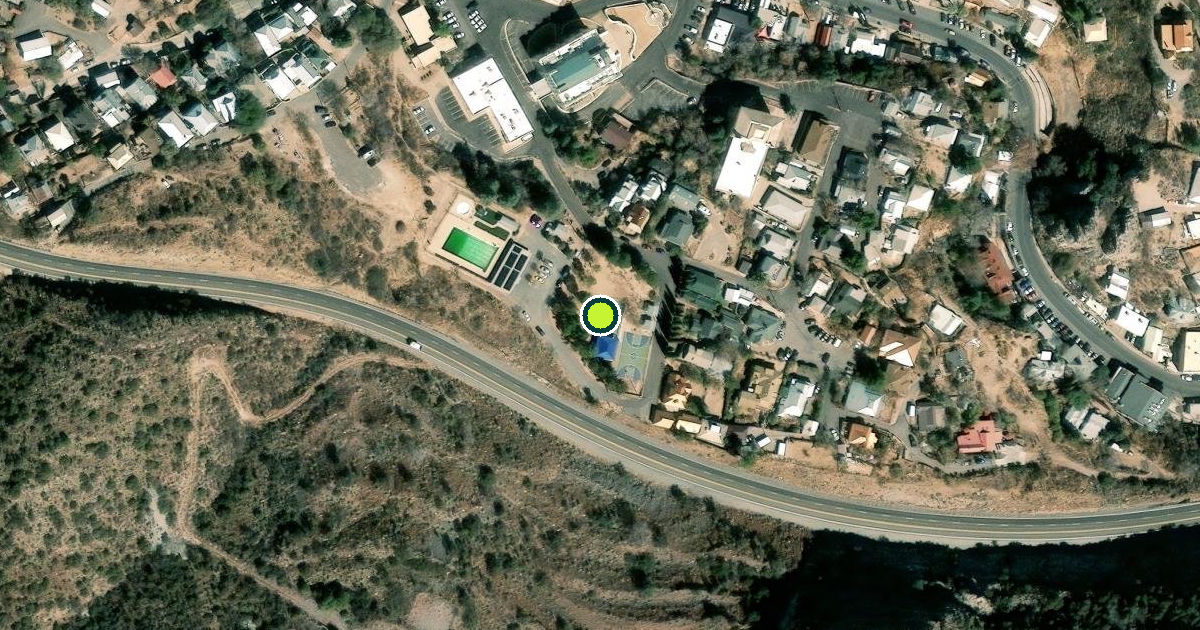 Satellite view of Bisbee Pickleball Courts