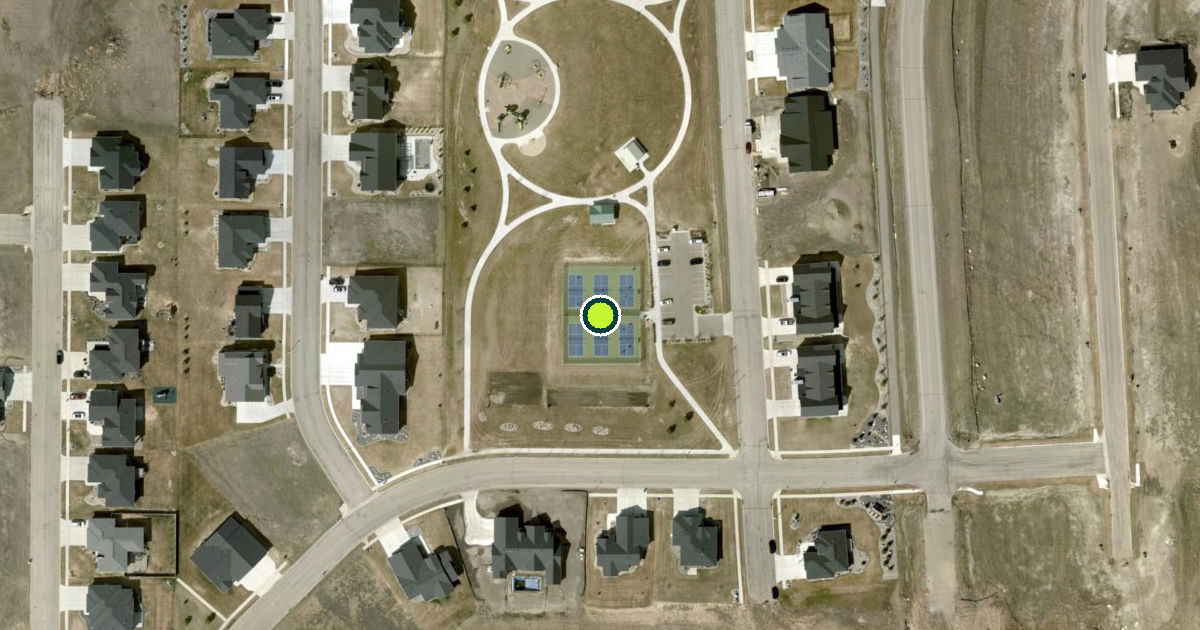 Satellite view of Bismarck Pickleball Courts