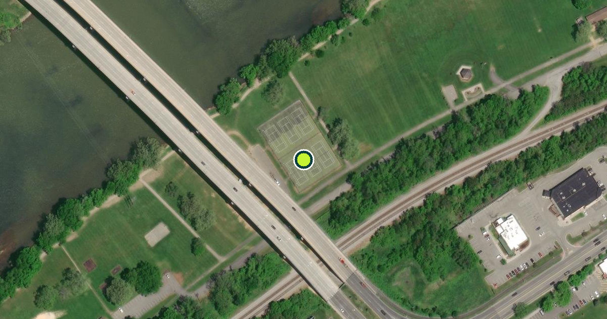 Satellite view of Bisset Park Pickleball Courts
