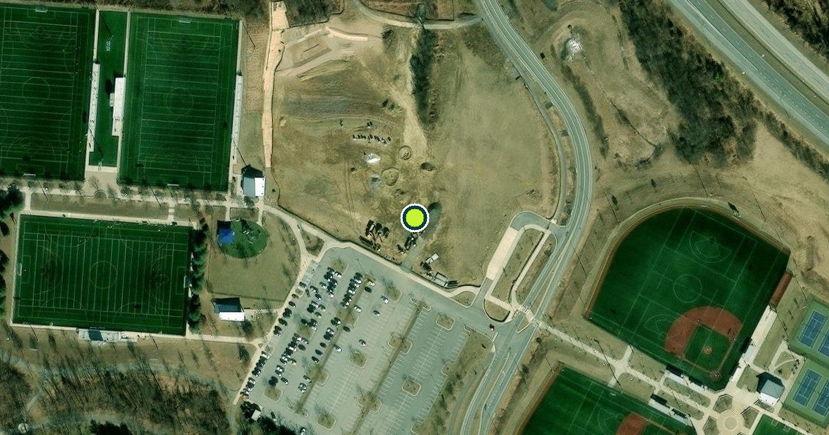 Satellite view of Blandair Regional Park Pickleball Courts