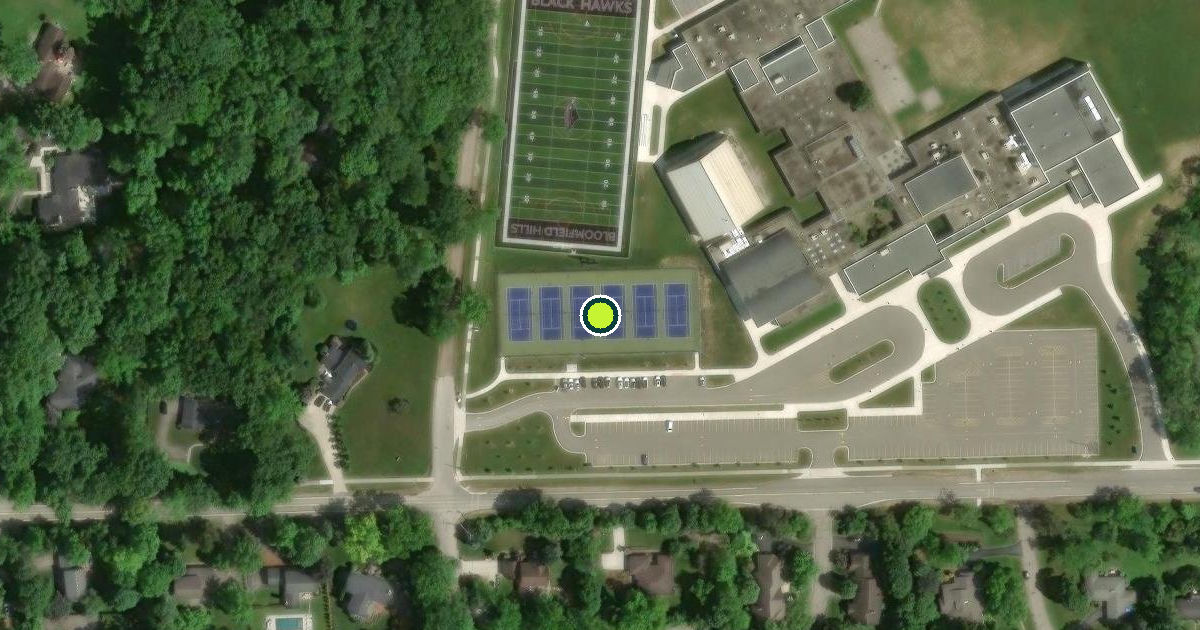 Satellite view of Bloomfield Township Pickleball Courts