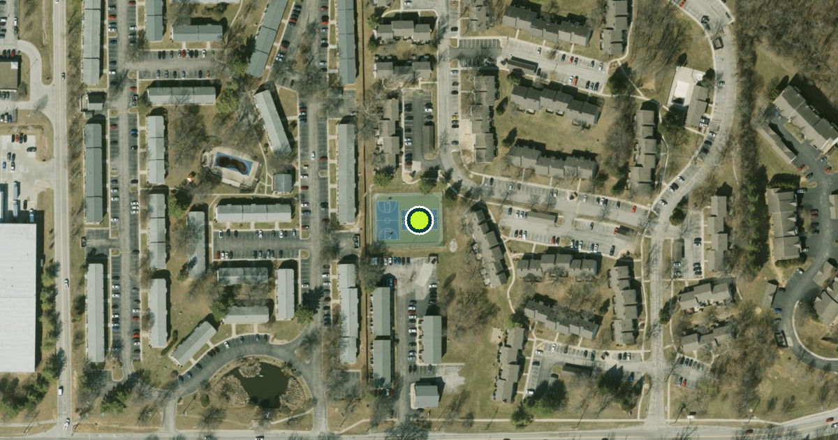 Satellite view of Bloomington Pickleball Courts