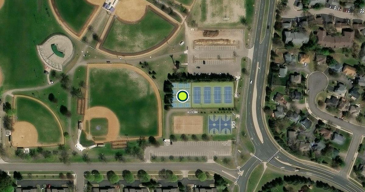 Satellite view of Bloomington Pickleball Courts