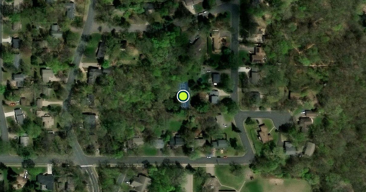 Satellite view of Bloomington Pickleball Courts