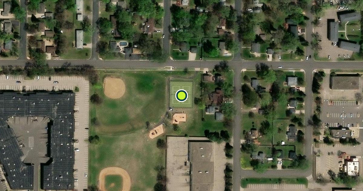 Satellite view of Bloomington Pickleball Courts