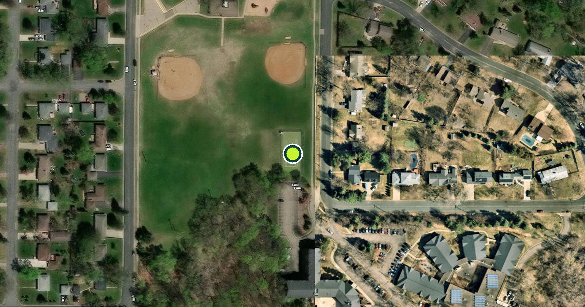 Satellite view of Bloomington Pickleball Courts