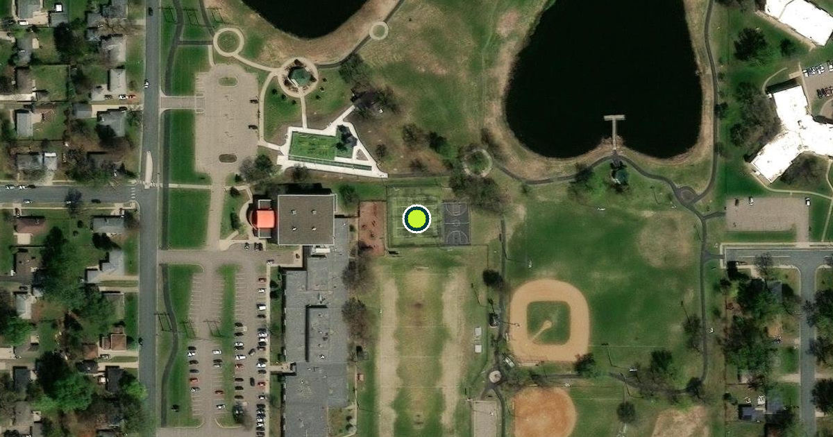 Satellite view of Bloomington Pickleball Courts