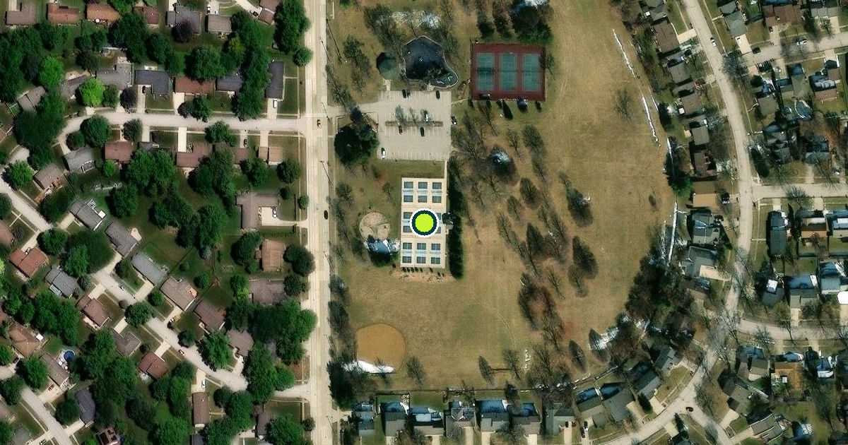 Satellite view of Bloomington Pickleball Courts