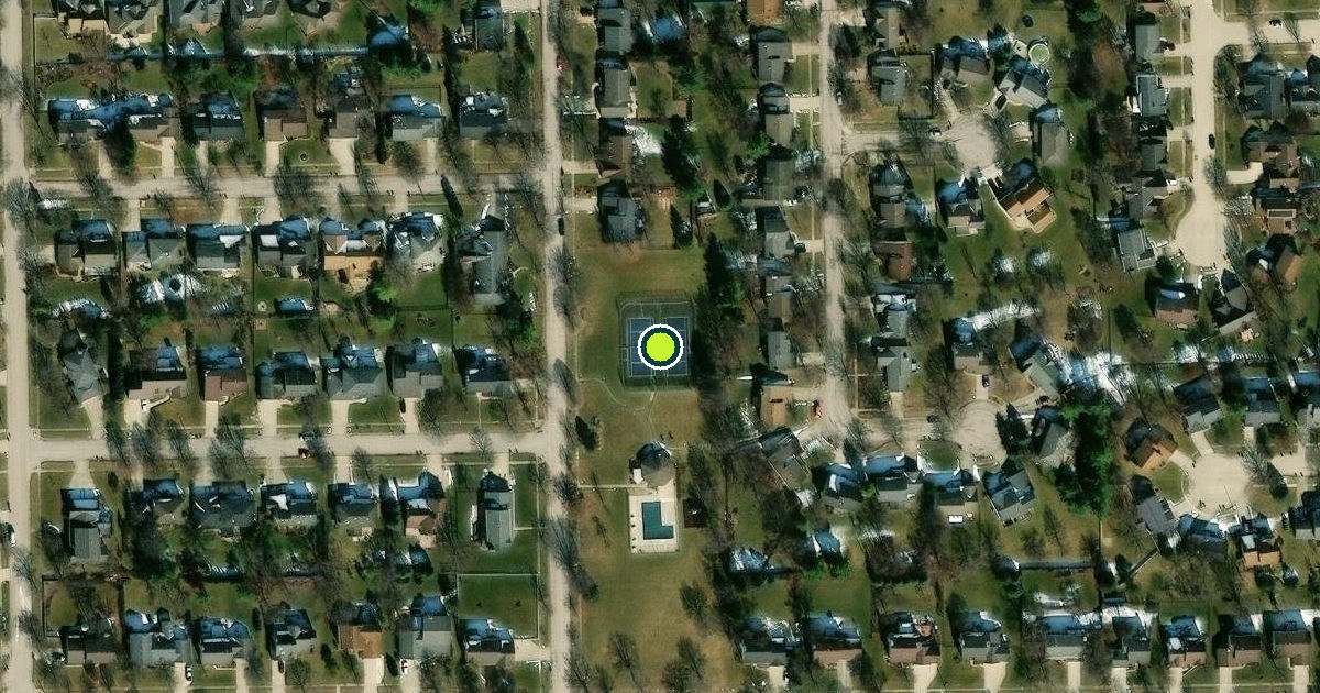 Satellite view of Bloomington Pickleball Courts