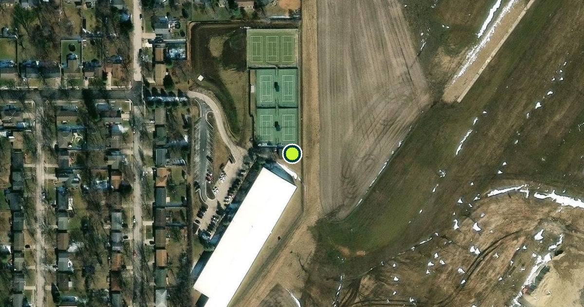 Satellite view of Bloomington Pickleball Courts