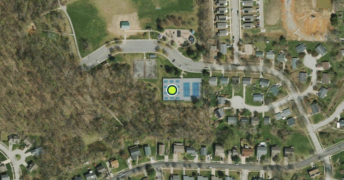 Satellite view of Bloomington Pickleball Courts