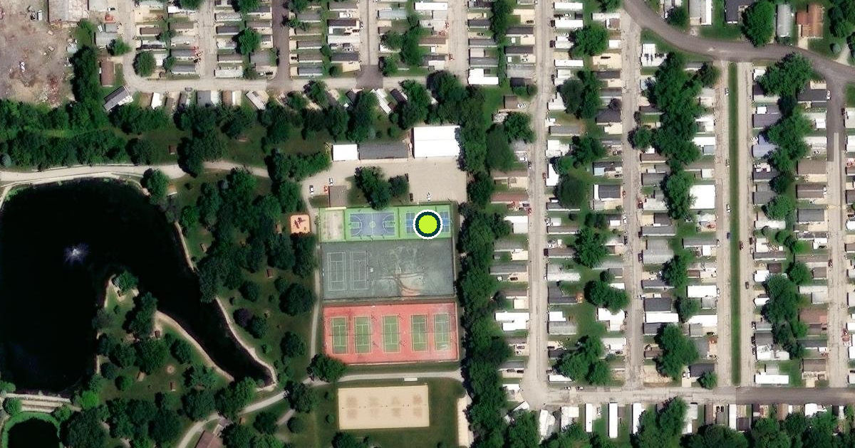 Satellite view of Bloomington Pickleball Courts
