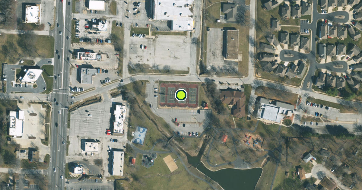 Satellite view of Blue Springs Pickleball Courts