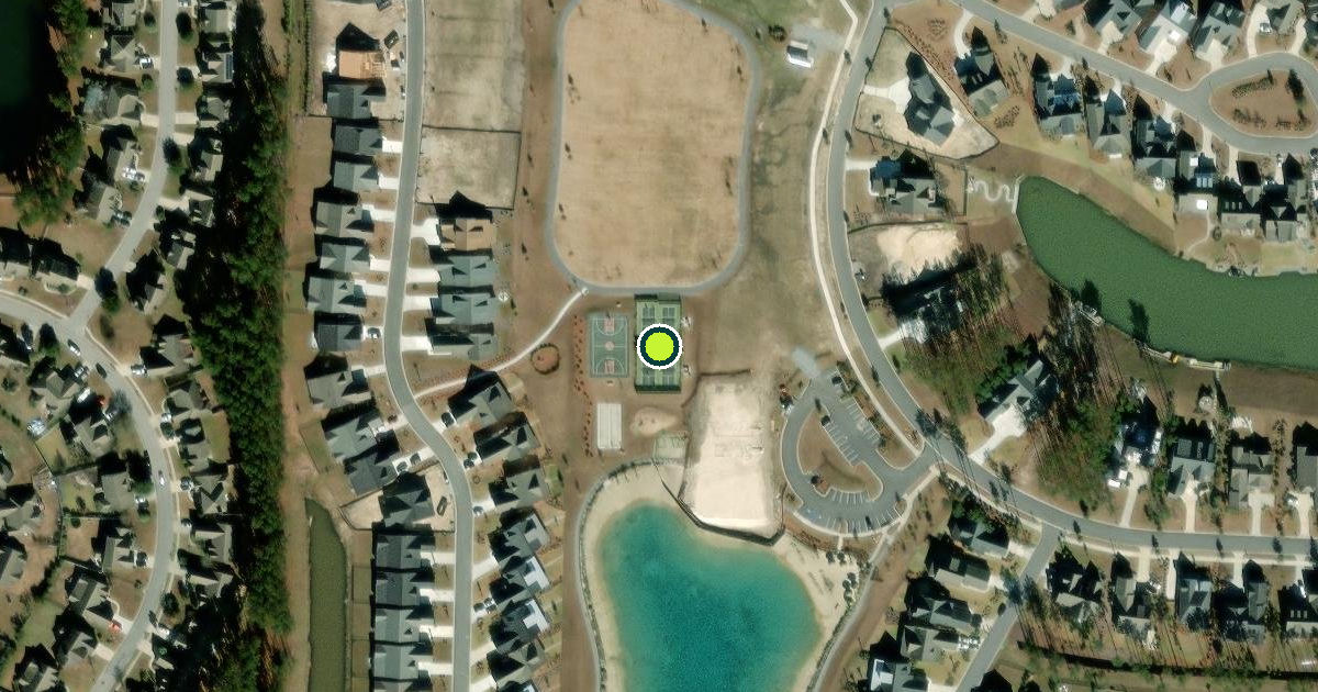 Satellite view of Bluffton Pickleball Courts