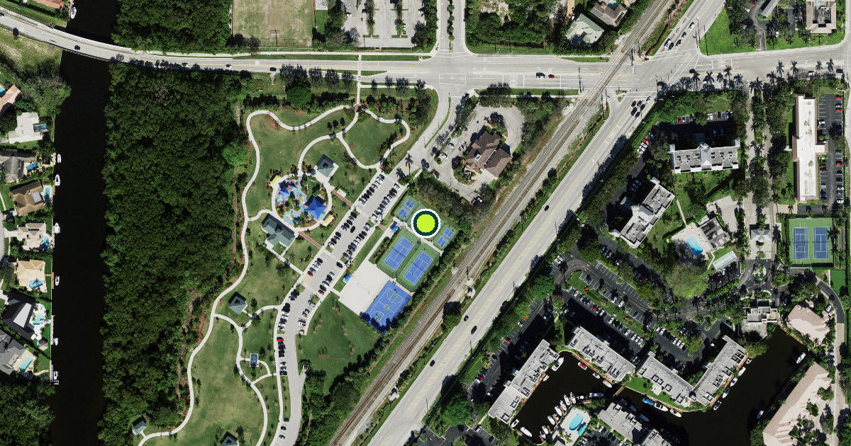 Satellite view of Boca Raton Pickleball Courts