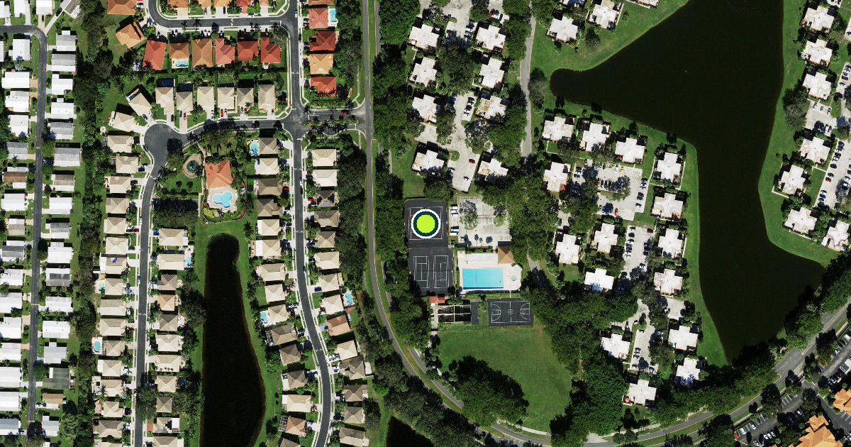 Satellite view of Boynton Beach Pickleball Courts