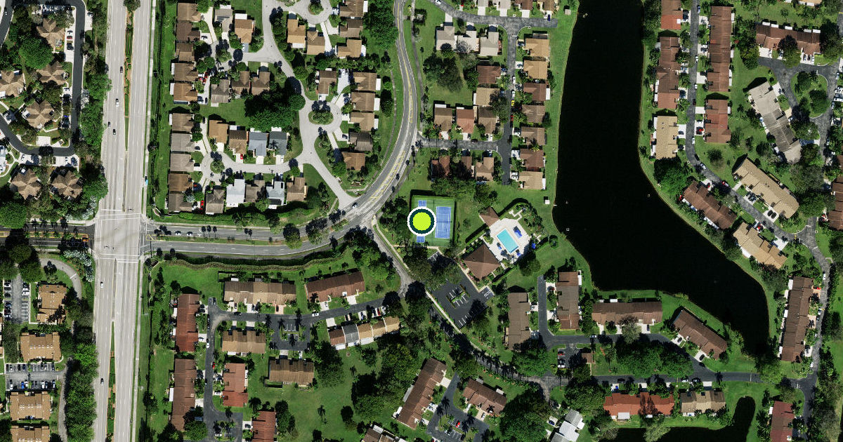 Satellite view of Boynton Beach Pickleball Courts