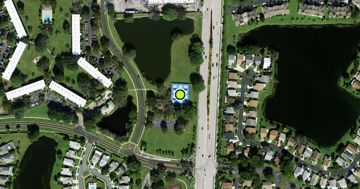 Satellite view of Boynton Beach Pickleball Courts