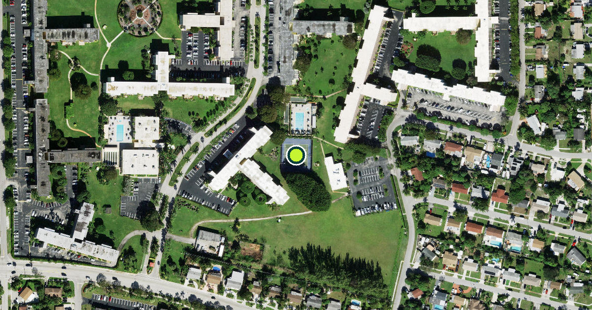 Satellite view of Boynton Beach Pickleball Courts