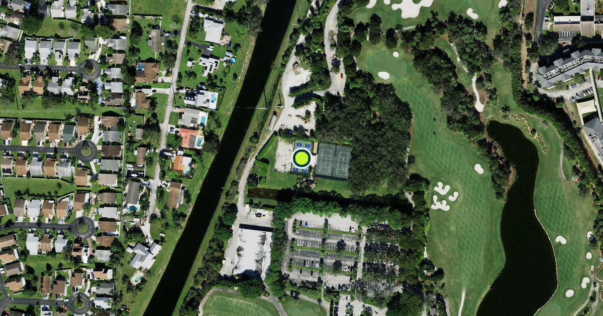 Satellite view of Boynton Beach Pickleball Courts