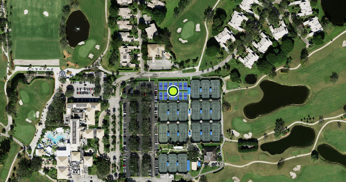 Satellite view of Boynton Beach Pickleball Courts
