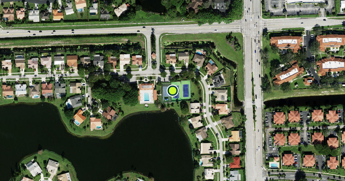 Satellite view of Boynton Beach Pickleball Courts