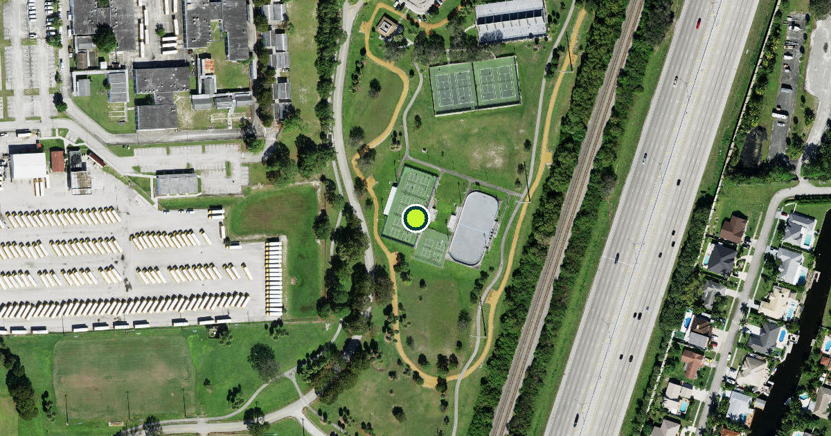 Satellite view of Boynton Beach Pickleball Courts