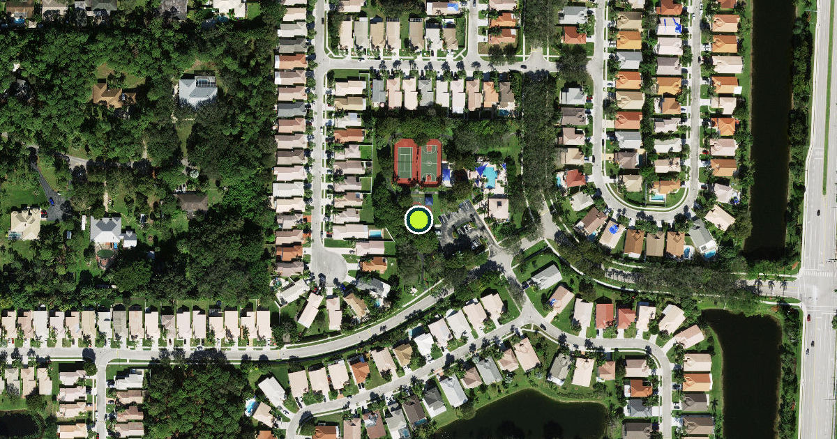 Satellite view of Boynton Beach Pickleball Courts