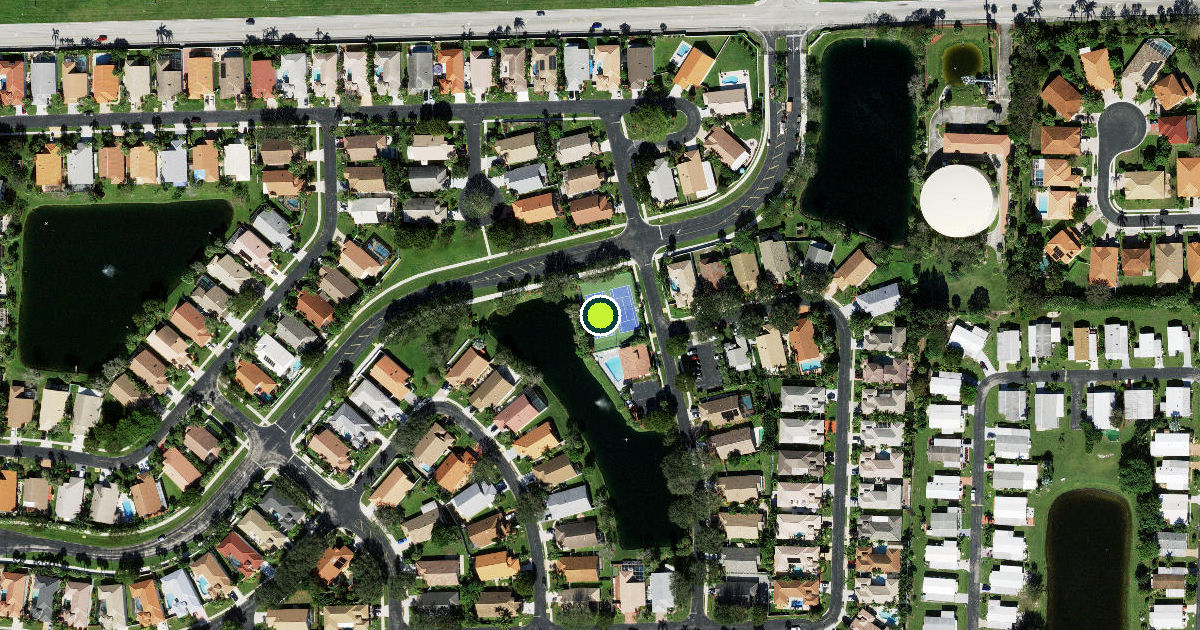Satellite view of Boynton Beach Pickleball Courts