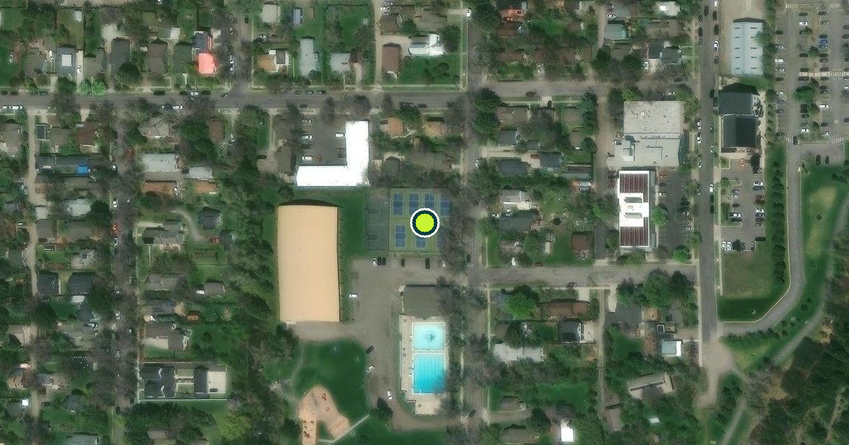 Satellite view of Bozeman Pickleball Courts