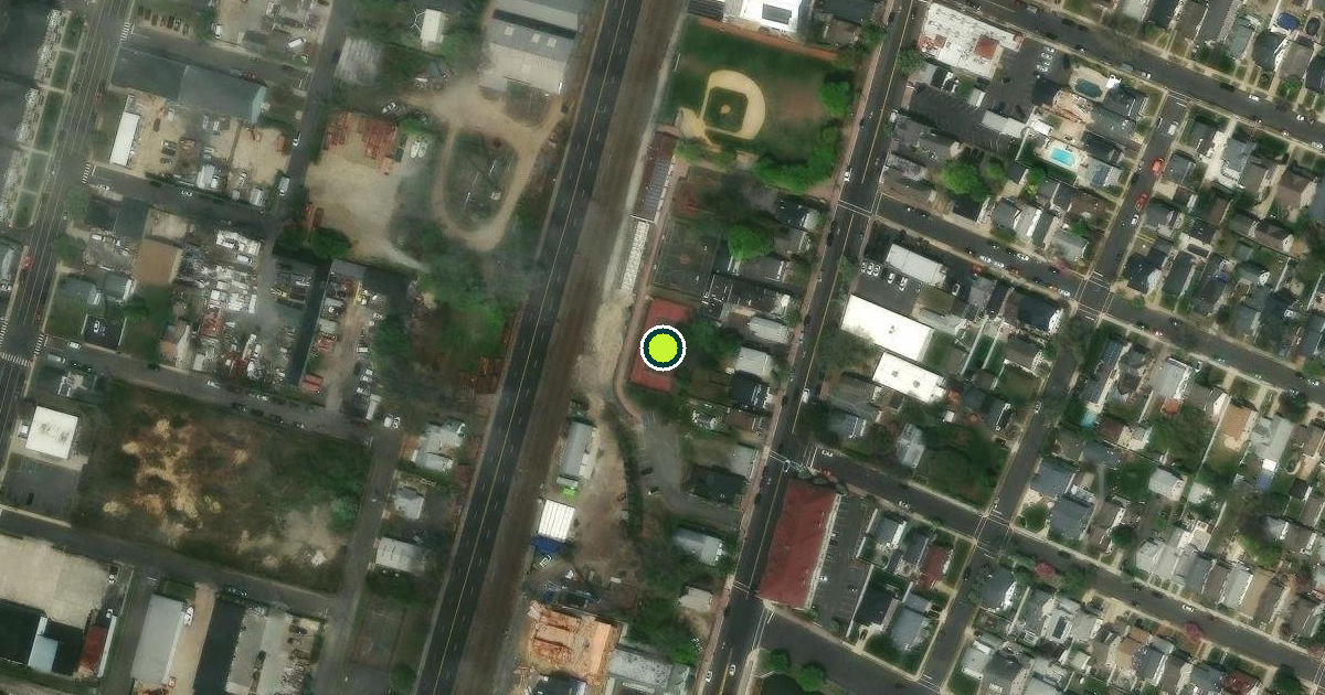 Satellite view of Bradley Beach Pickleball Courts