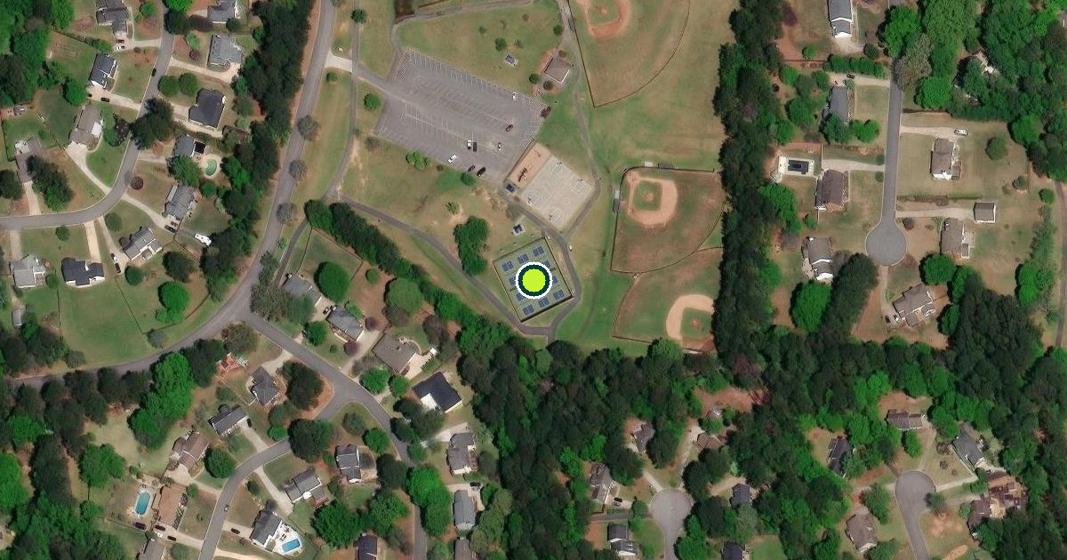 Satellite view of Braelinn Pickleball Courts