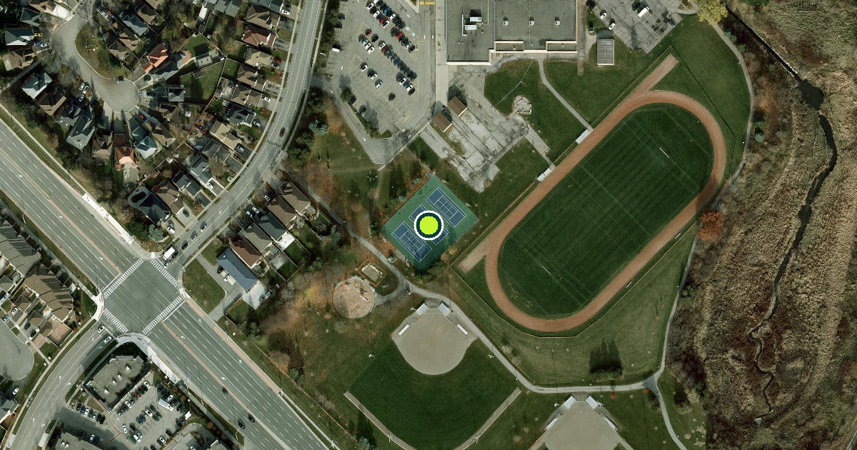 Satellite view of Brampton Pickleball Courts