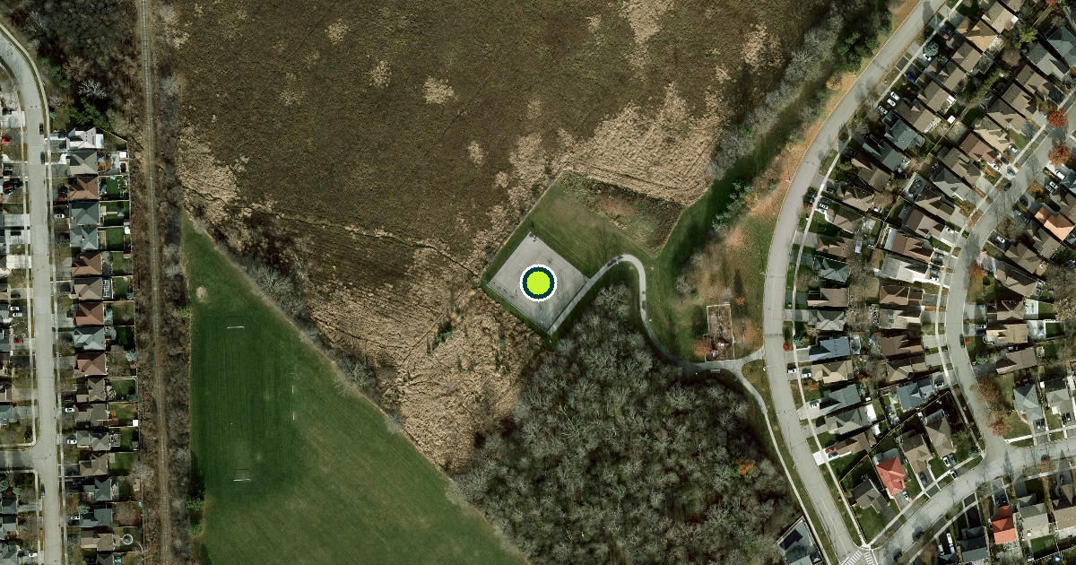 Satellite view of Brampton Pickleball Courts