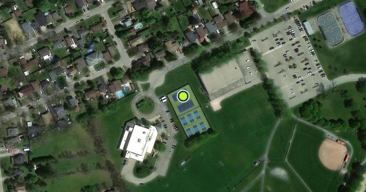 Satellite view of Brantford Pickleball Courts