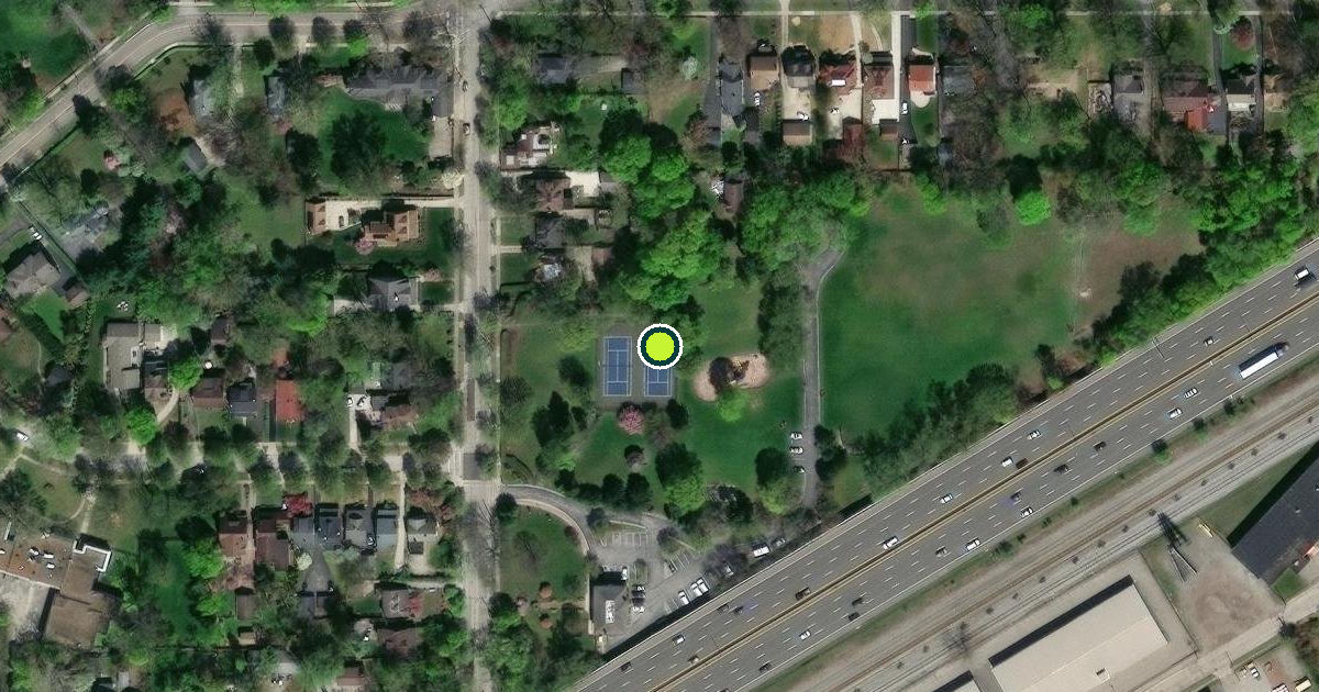 Satellite view of Bratenahl Pickleball Courts