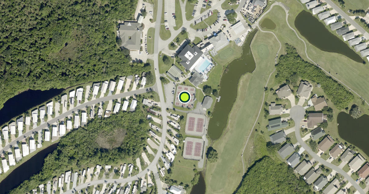 Satellite view of Brevard County Pickleball Courts