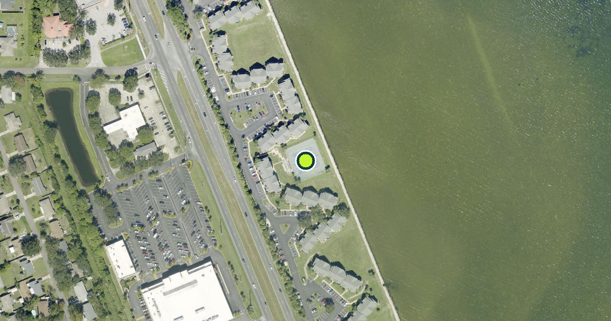 Satellite view of Brevard County Pickleball Courts