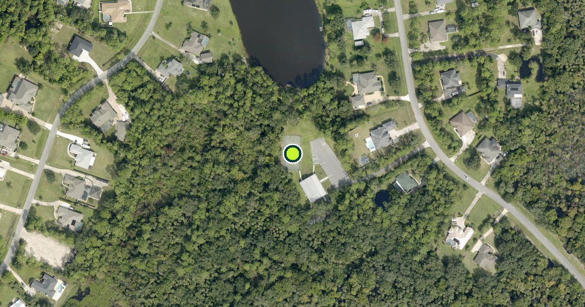 Satellite view of Brevard County Pickleball Courts