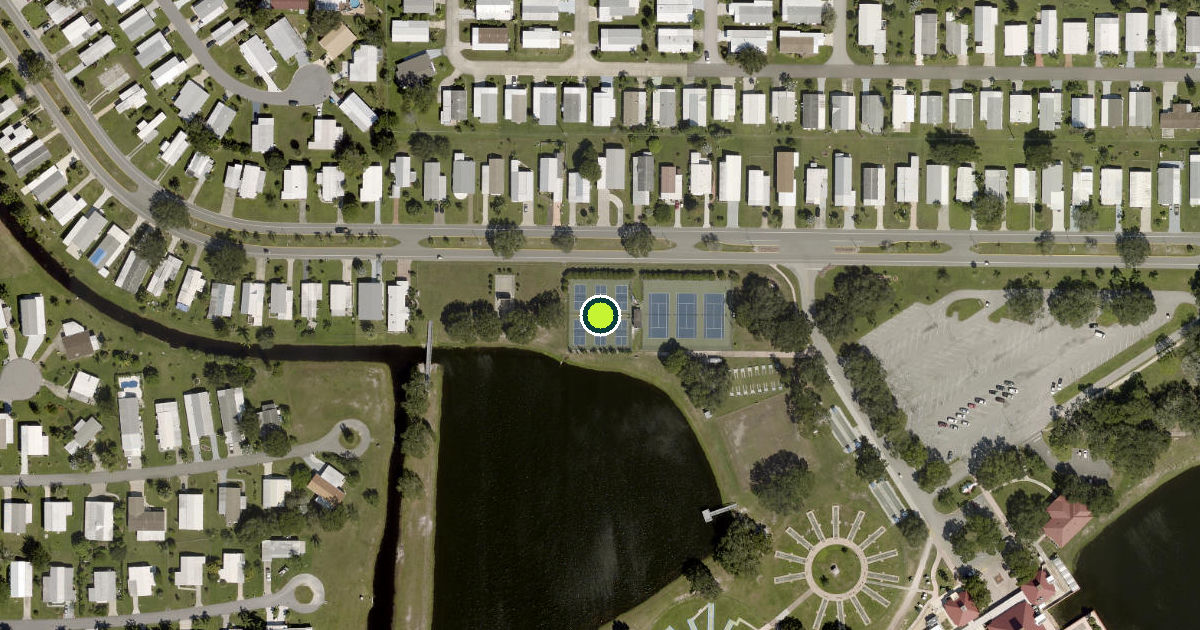 Satellite view of Brevard County Pickleball Courts