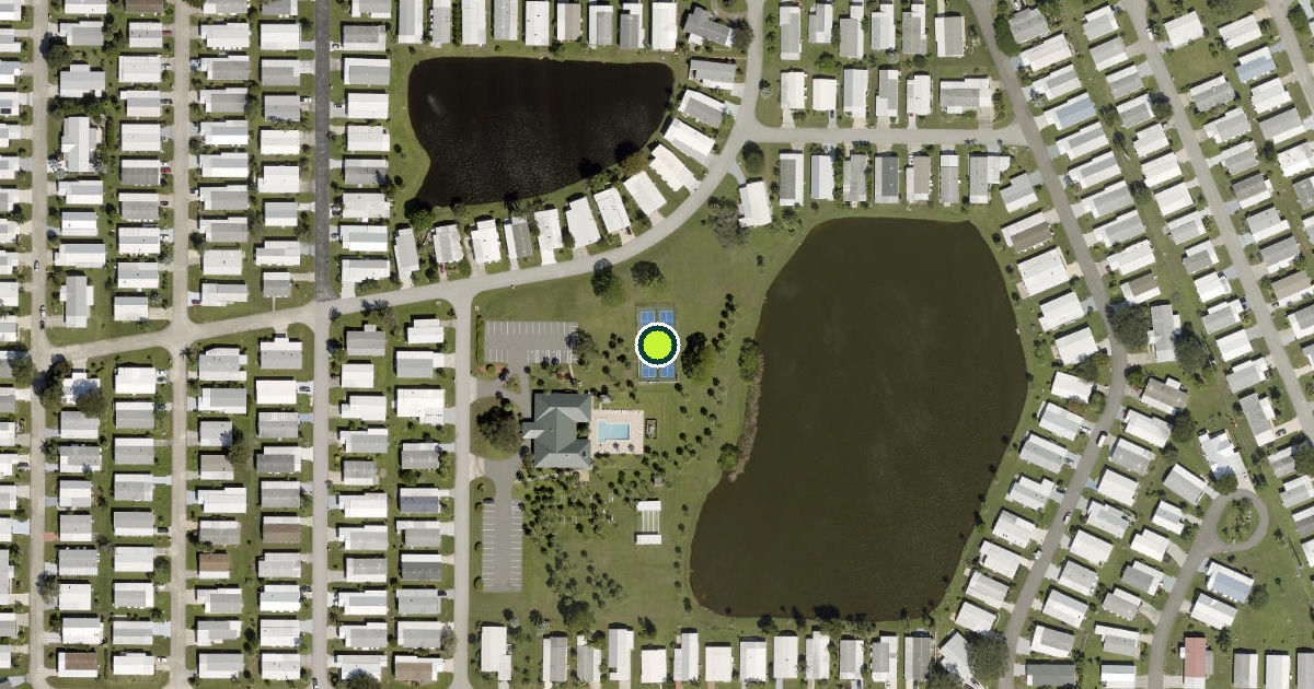 Satellite view of Brevard County Pickleball Courts