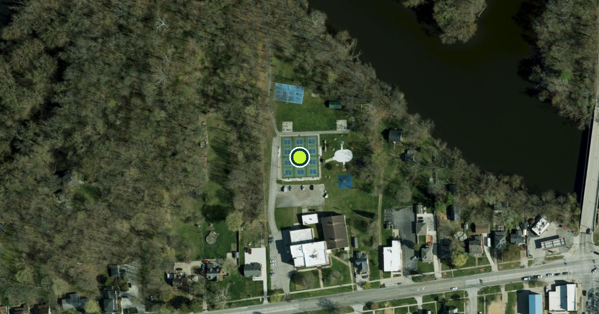 Satellite view of Bristol Pickleball Courts