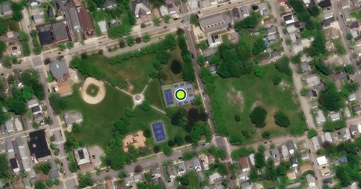 Satellite view of Bristol Pickleball Courts