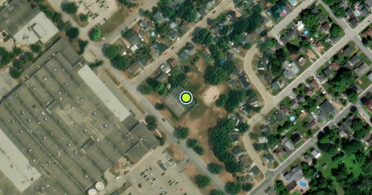 Satellite view of Brockville Pickleball Courts