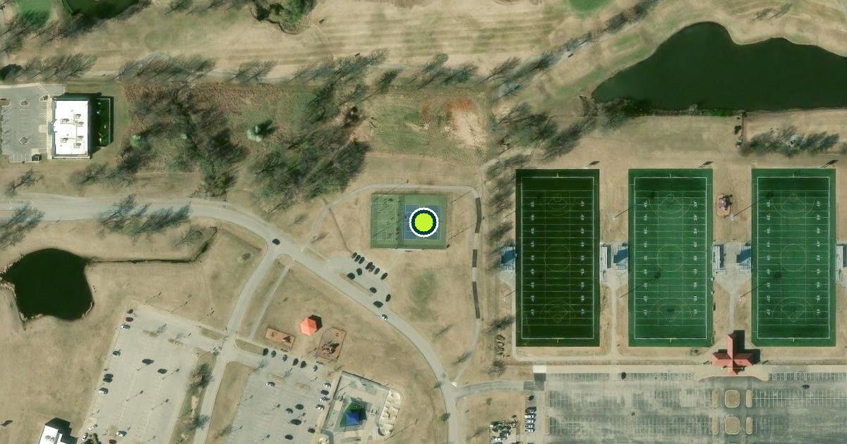 Satellite view of Broken Arrow Pickleball Courts