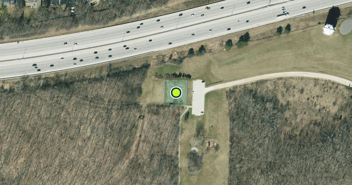Satellite view of Brookfield Pickleball Courts