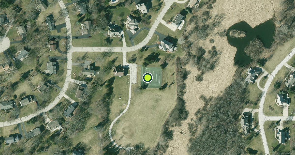 Satellite view of Brookfield Pickleball Courts