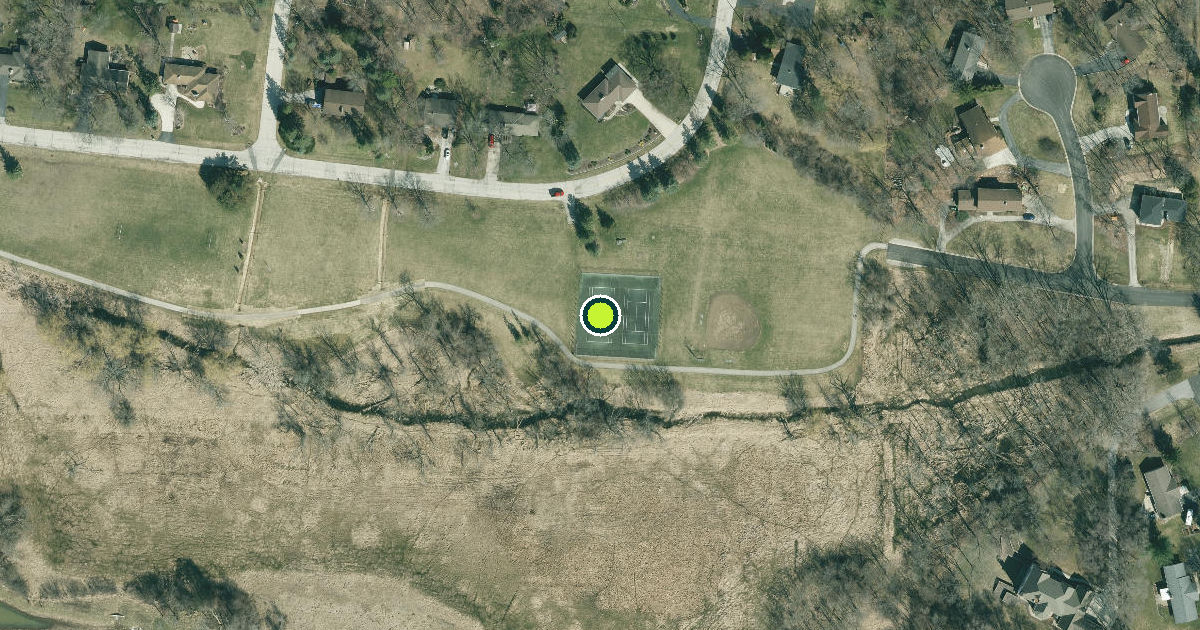 Satellite view of Brookfield Pickleball Courts