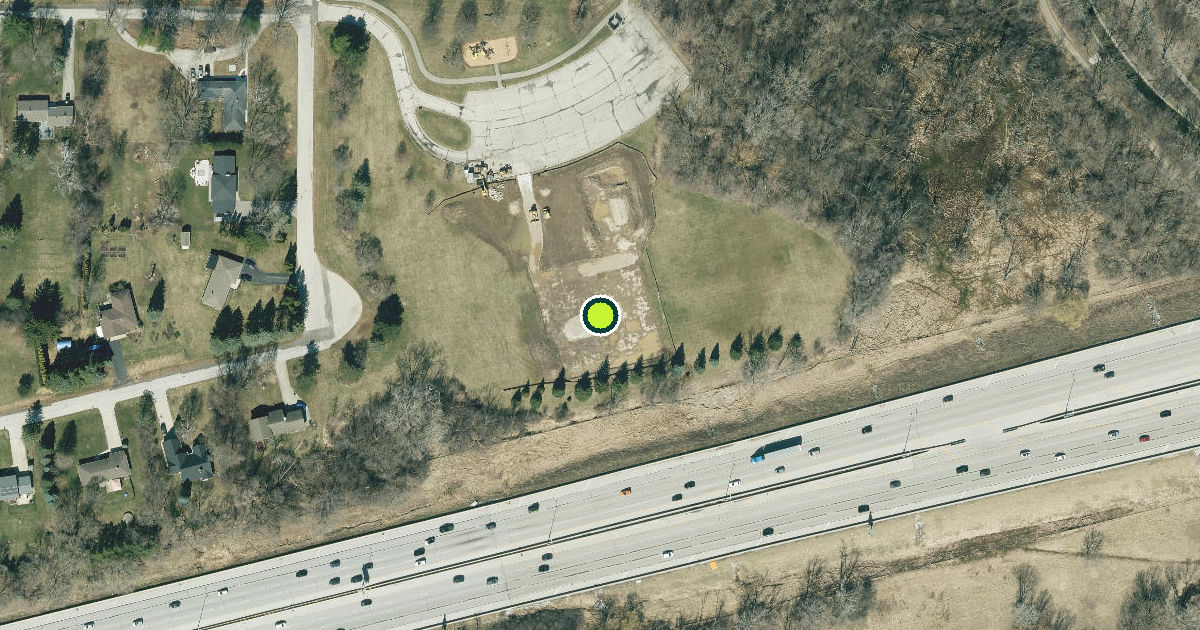 Satellite view of Brookfield Pickleball Courts